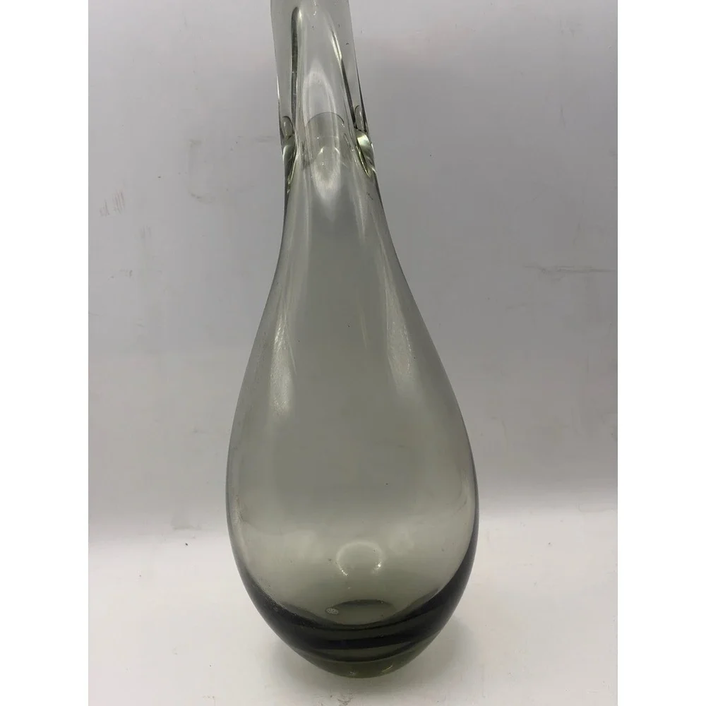 Holmegaard Otto Brauer Smoke Gray‎ Glass Gulvvase Mid Century Modern Denmark 10